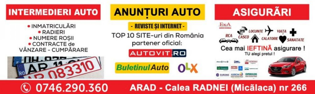 Intermedieri / INMATRICULARI auto ARAD - asigurari RCA, casco etc.